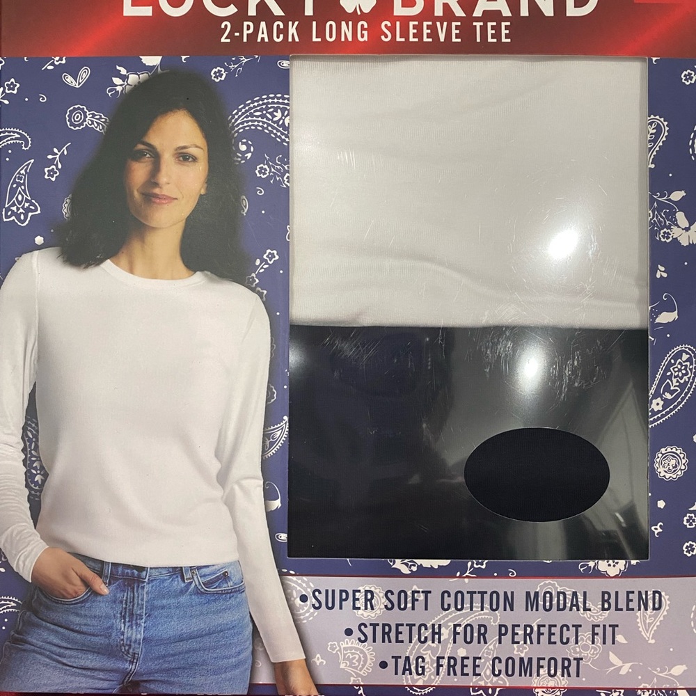 Brand new in box 2-Pack Lucky Brand long sleeve tees
-